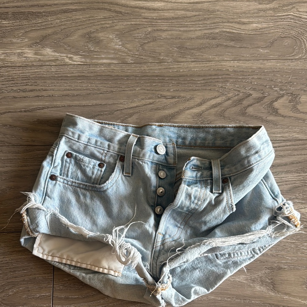 Denim Frayed Women's Shorts